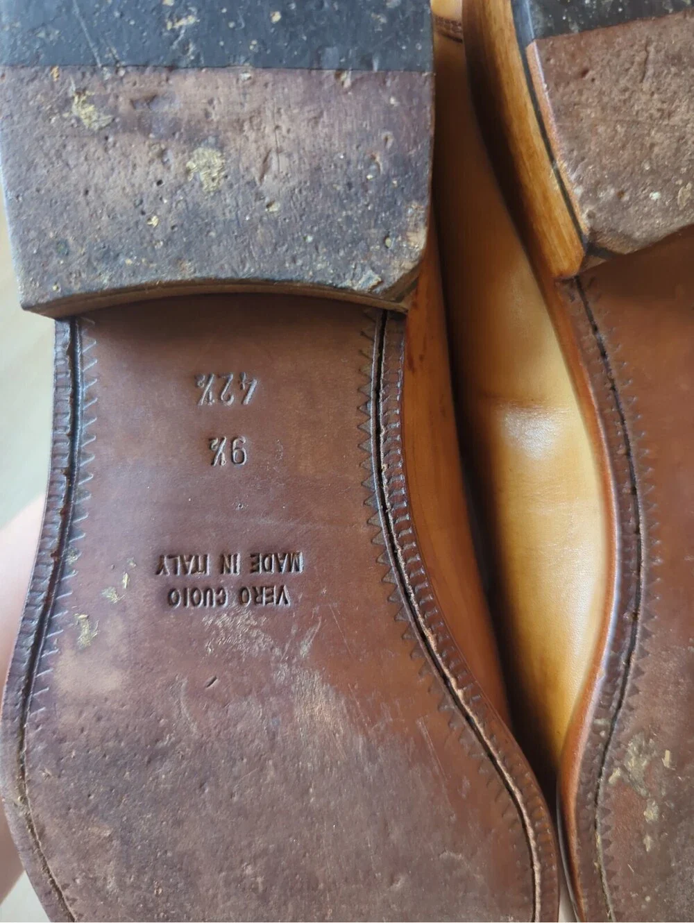 Paul Fredrick Ethan Tassle Chestnut Brown Leather Loafer, Men 9.5 Dress Shoes